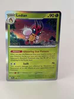 Ledian SVP 133 Staff Prerelease Promo Stellar Crown Pokemon TCG NM - Image 1