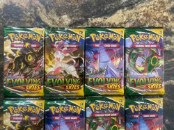 Pokemon Sword And Shield Evolving Skies Booster Pack X8 Factory Sealed - Image 3