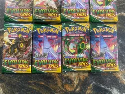 Pokemon Sword And Shield Evolving Skies Booster Pack X8 Factory Sealed - Image 4