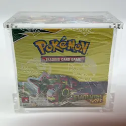 Lot (36) Pokemon SWSH Evolving Skies Booster Packs W/ Display Box & Acrylic Case - Image 1