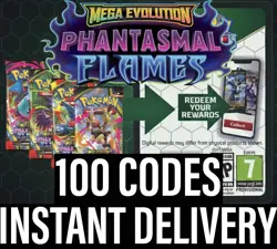 100x Phantasmal Flames Booster Pokemon TCG Live Pack-INSTANT DELIVERY - Image 1