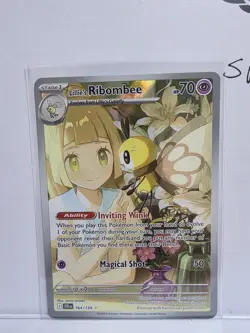 Pokemon TCG Lillie's Ribombee 164/159 Journey Together Holo Illustration Rare - Image 1