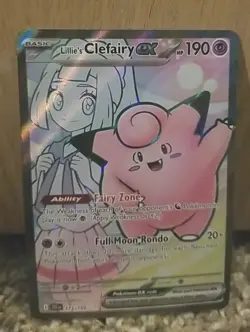 2025 Pokemon Lillie’s Clefairy ex 173/159 ULTRA RARE HOLO Journey Together - Image 1