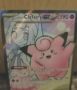 2025 Pokemon Lillie’s Clefairy ex 173/159 ULTRA RARE HOLO Journey Together - Image 2