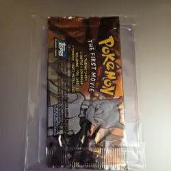 1998 Pokemon "The First Movie" Trading Card Blue Topps Logo Sealed - Image 1