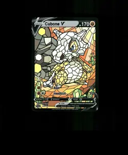 Fan-ART - READ DESCRIPTION BELOW HOLO Cubone Card Cubone Stained Glass Card p1 - Image 1