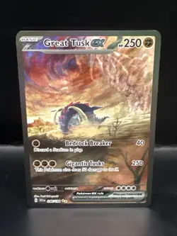 Pokemon TCG Great Tusk EX Scarlet & Violet Base Set Holo Card 246/198 - Image 3