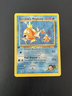 1ST EDITION Giovanni’s Magikarp Gym Challenge 73/132 Pokemon Card - Image 1