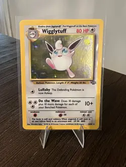 Pokemon TCG Wigglytuff Holo Unlimited Rare Card Jungle Base Set 16/64 - Image 1