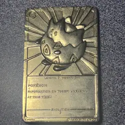 Burger King - 23k Gold Plated Trading Card - Togepi - 1999 - Pokemon - Vintage - Image 2