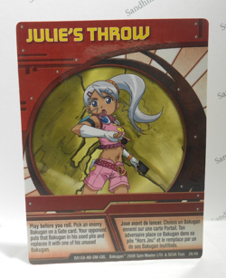 Bakugan Card - Julie's Throw - Red Ability Card - BA158 - 26/48 - 2008 - Image 1