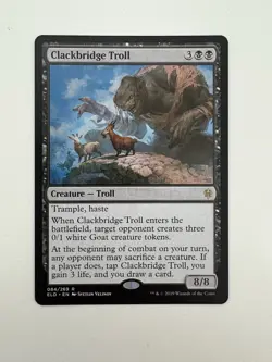 Clackbridge Troll MTG Magic the Gathering Card NM Near Mint ELD - Image 1