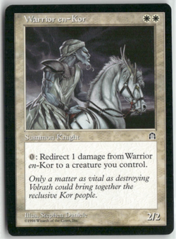 Warrior en-Kor Magic The Gathering Stronghold MTG Card Played - Image 1