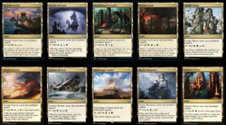 Set of All 10 Trilands Magic: the Gathering MTG Commander EDH Tri-land - Image 1