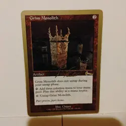 GRIM MONOLITH --- MTG -- WORLDS CHAMPS BRUSSELS 2000 --- LP - Image 1