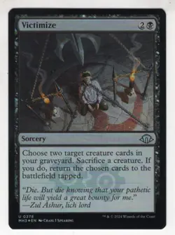 MTG Modern Horizons 3 Foil Uncommon Card #278 Victimize - Image 1