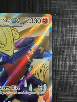 Pokemon TCG Cynthia’s Garchomp EX 215/182 Full Art Destined Rivals NM - Image 3