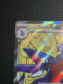 Pokemon TCG Cynthia’s Garchomp EX 215/182 Full Art Destined Rivals NM - Image 4