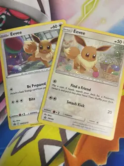 Eevee SWSH212 And SM184 Cosmo Holo Black Star Promo Pokemon tcg - Image 2