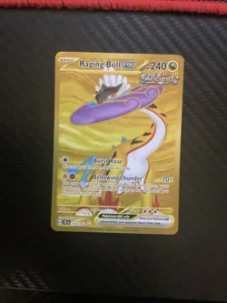 Pokemon Raging Bolt EX 218/162 Hyper Rare SV05: Temporal Forces Full Art Holo NM - Image 1