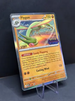 Pokemon Flygon Phantasmal Flames Pre-Release Staff Promo 016 NM - Image 2