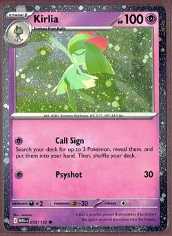 Pokemon TCG Mega Evolutions - Kirlia Cosmos Holo 059/132 - Image 1