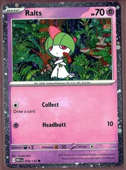Pokemon TCG Mega Evolutions - Ralts Cosmos Holo 058/132 - Image 1