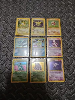 🔥🔥 WOTC Pokemon Holo Lot 9, Base Set, Jungle, Fossil, Rare, Gyarados, Raichu - Image 1