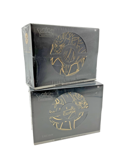 Lot (2x) Pokemon Sword & Shield Elite Trainer Plus Zamazenta + Zacian Box Sealed - Image 1