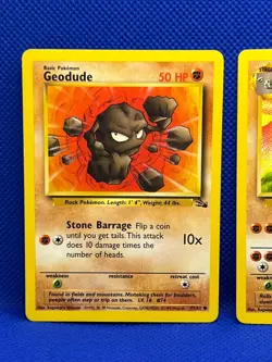 Pokemon Tcg Geodude 47/62 Graveler 37/62 Golem 36/62 Fossil set Non Holo - Image 2