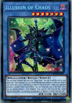 Yugioh Illusion of Chaos MP23-EN017 1st Edition Prismatic Secret Rare NM - Image 1