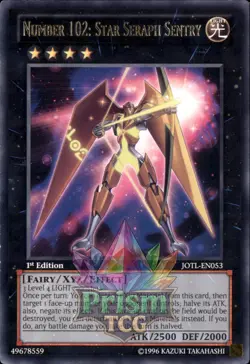 1st ed Number 102: Star Seraph Sentry rare JOTL-EN053 Yugioh - Image 1