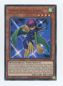 Yugioh Toon Harpie Lady BLCR-EN066 Ultra Rare 1st Mint x3 - Image 1