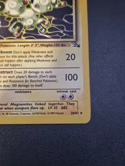 Magneton 26/62 Fossil 1st Edition Rare Pokemon Card-HP - Image 2