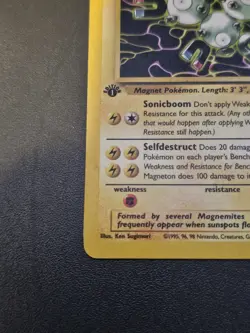 Magneton 26/62 Fossil 1st Edition Rare Pokemon Card-HP - Image 3