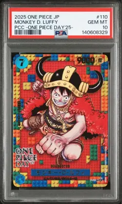 One Piece Premium Card Collection Monkey D Luffy PSA10 Day 25 Trading Card - Image 1
