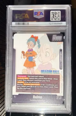 2025 DRAGON BALL SUPER CARD GAME FUSION WORLD MANGA BOOSTER 01 GOLD BULMA PSA 10 - Image 2