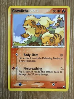 Growlithe - 55/92 EX Legend Maker Set - Pokemon Card VLP - Image 1