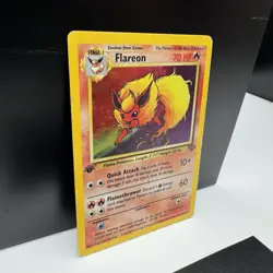 Flareon 3/64 1st Edition Holo Rare - Pokemon Jungle MP Card - Image 2