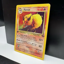 Flareon 3/64 1st Edition Holo Rare - Pokemon Jungle MP Card - Image 5