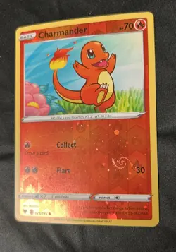 HD SWIRL Charmander Reverse Cosmos Holo Promo 023/185 Pokemon Card Light Play - Image 1