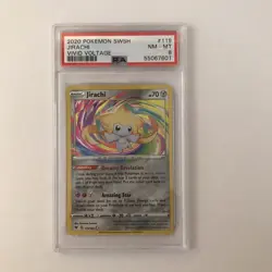 Pokemon Card Jirachi 119/185 Holo Vivid Voltage Amazing Rare PSA 8 NM-MT - Image 1