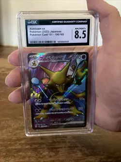 Pokemon Card 151 Alakazam ex SR 190/165 sv2a SR Japanese Graded 8.5 CGC Grading - Image 3