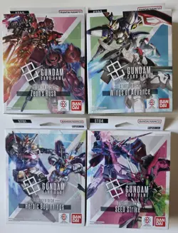 GUNDAM TCG CARD GAME STARTER DECKs SET OF FOUR ST01 ST02 ST03 ST04 ENGLISH - Image 1