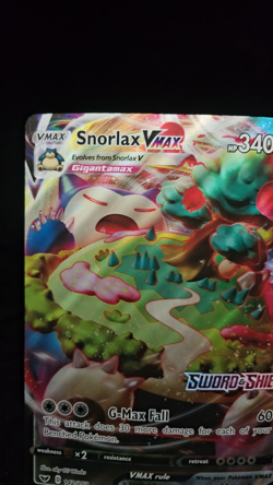 Pokemon TCG Snorlax VMAX 142/202 Sword & Shield Base Set - NM - Image 2