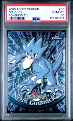 2000 TOPPS CHROME POKEMON T.V. #55 GOLDUCK PSA 10 - Image 1