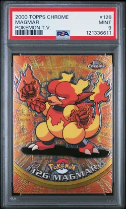 2000 TOPPS CHROME POKEMON T.V. #126 MAGMAR PSA 9 - Image 1