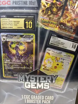 Pokemon *Sealed* Mystery Gems 2025 CGC Graded Card + Pokemon Pack Random - Image 1