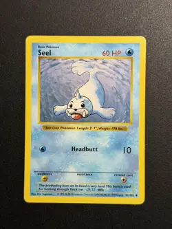 Pokemon TCG Seel Base Set 41/102 Regular Shadowless Uncommon - Image 1