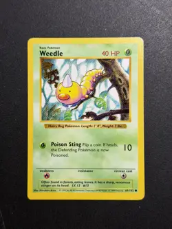 Pokemon Shadowless Base Set Weedle 69/102 - Image 1